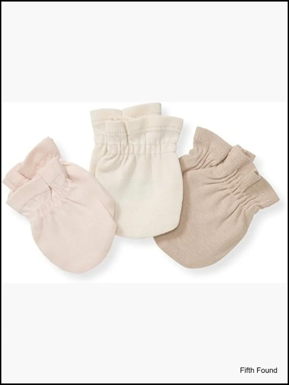 Organic Cotton Baby Mittens 3-Pack Scratch Protection Newborn